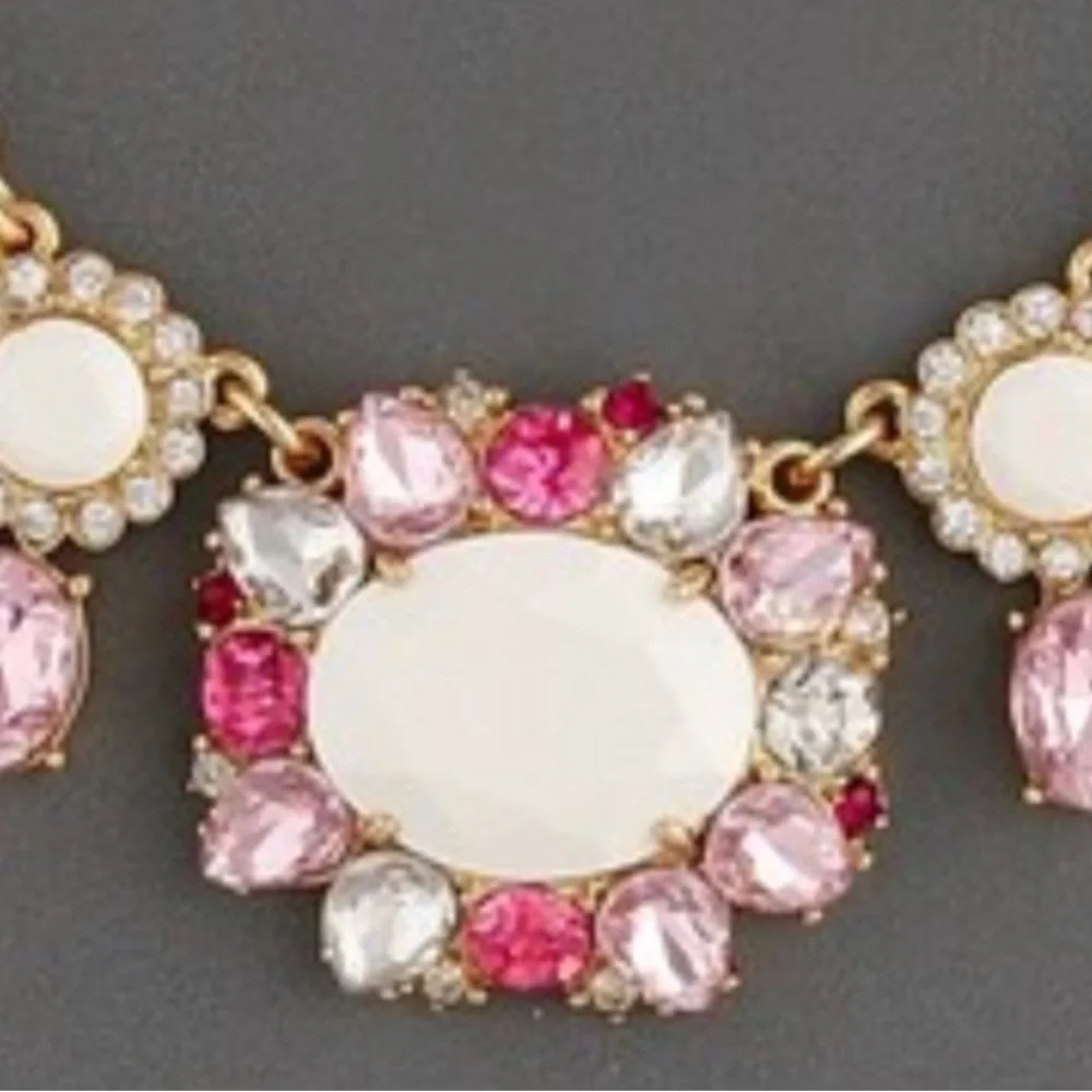 Kate Spade Pink Jeweled Statement Necklace